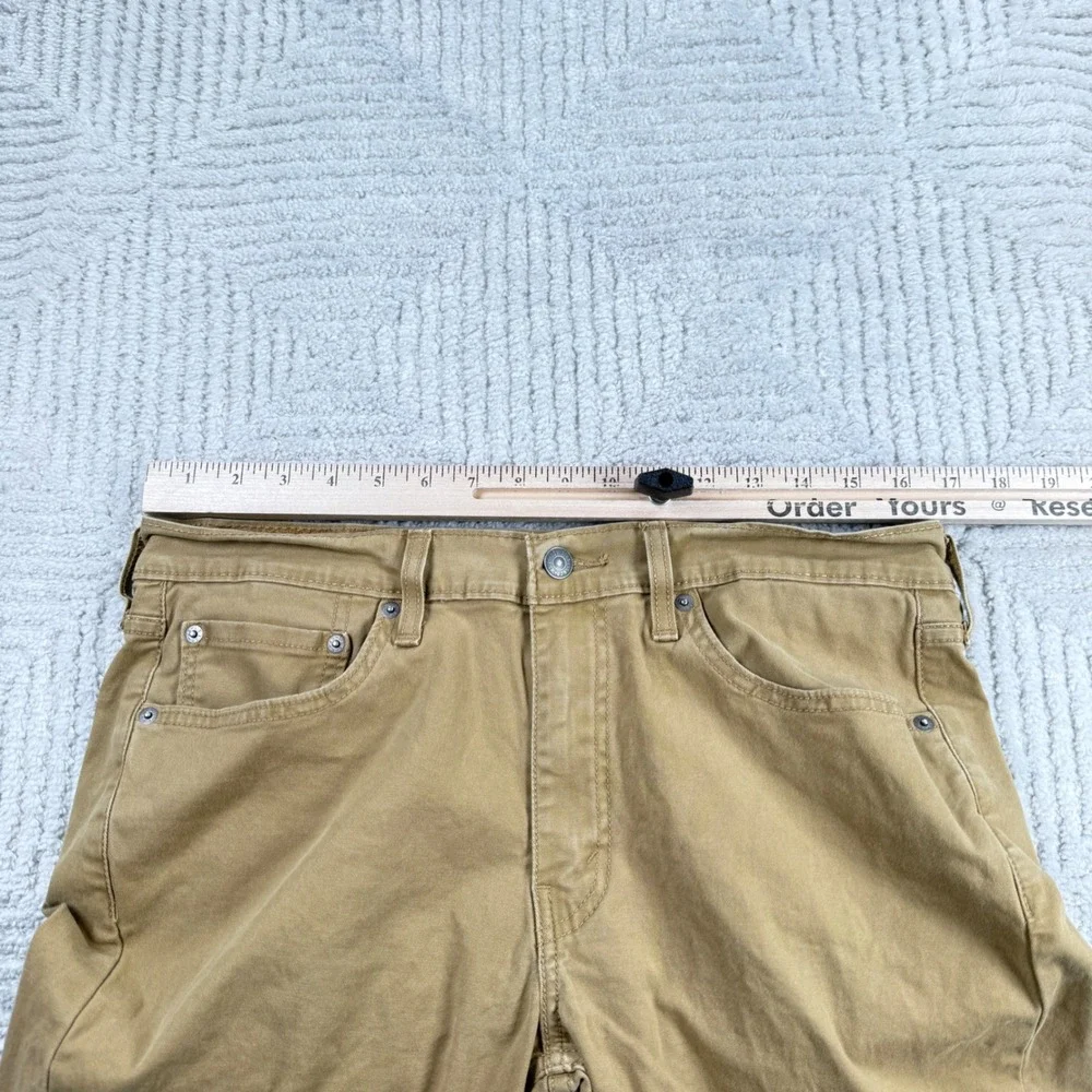 Levis 514 Straight Fit Pants Men 33x30 Tan Khaki Cotton Casual Workwear Trousers